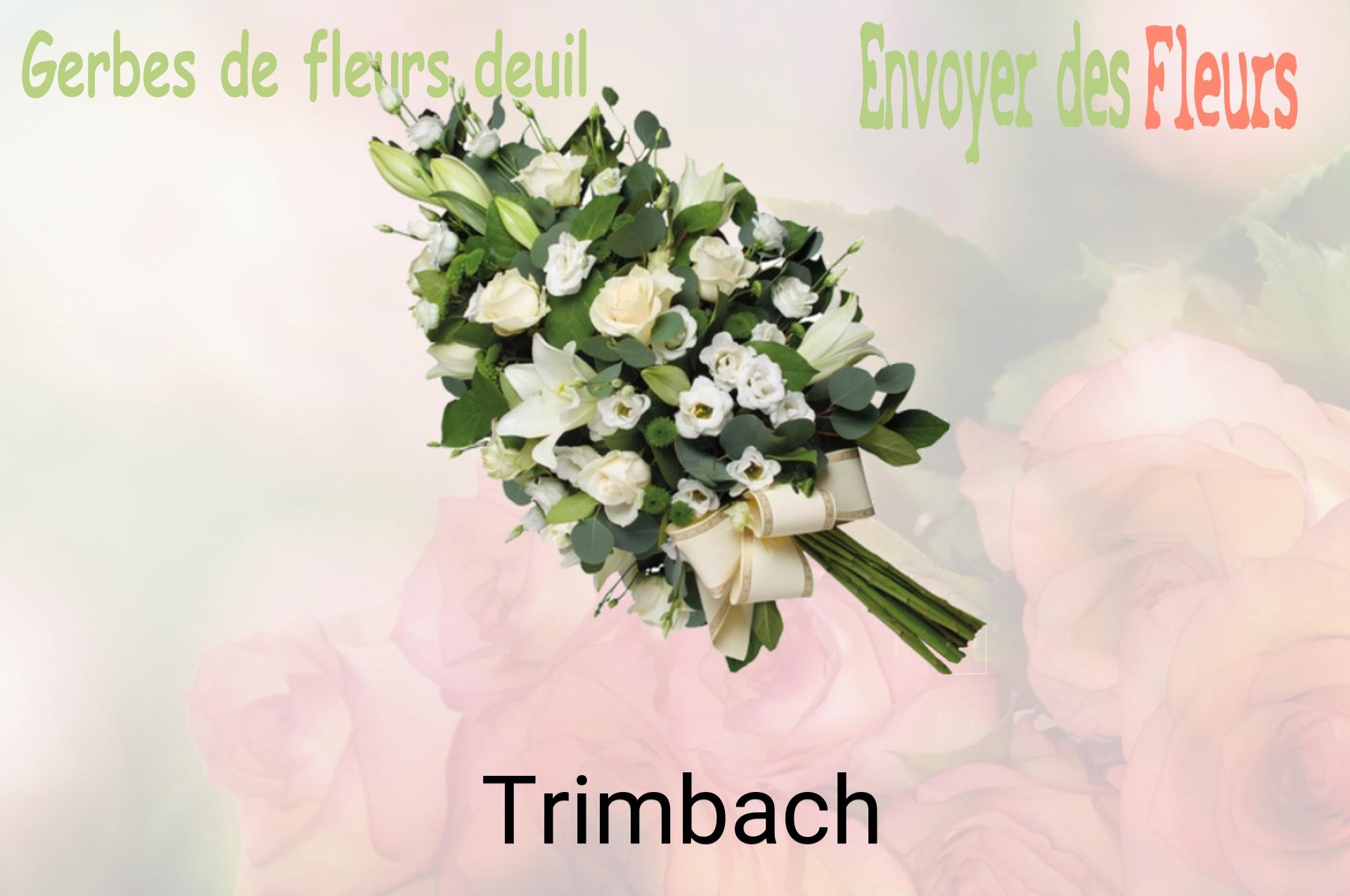 Gerbe de fleurs de deuil livrée à Trimbach
